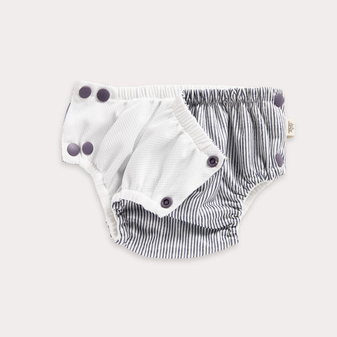 Indigo Pinstripe Swim Nappy