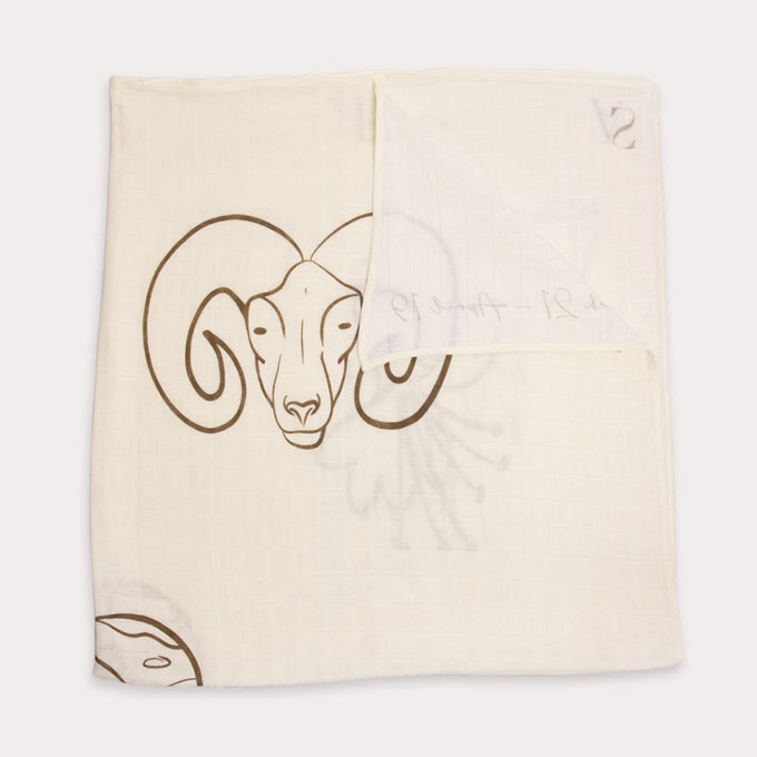 Zodiac Muslin Swaddle - Aries