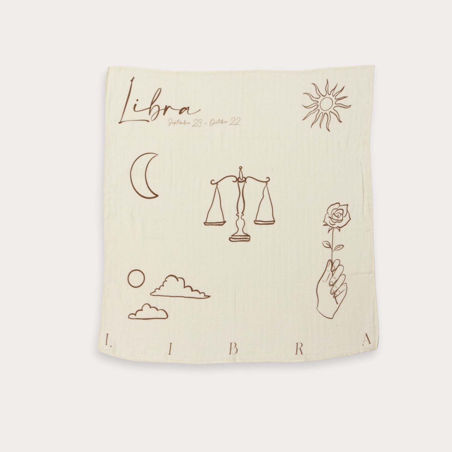 Zodiac Muslin Swaddle - Libra