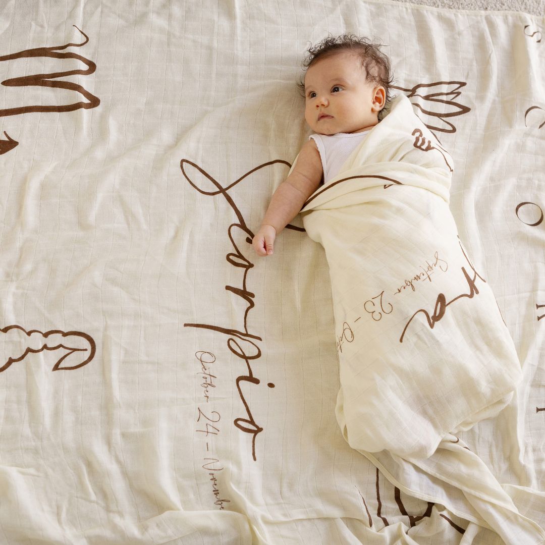 Zodiac Muslin Swaddle - Capricorn