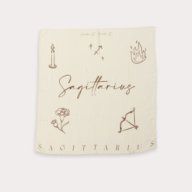 Zodiac Muslin Swaddle - Sagittarius